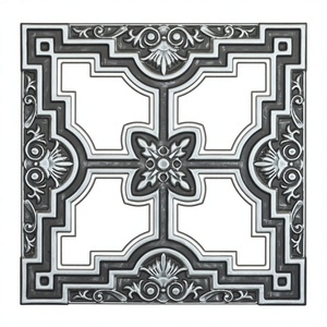 Antique Tin Square 24x24 10mm Thick Decorative <b>Ceiling</b> Tiles & PVC Wall Panels Waterproof Home Improvement Hotel PL16 - Product Image 2