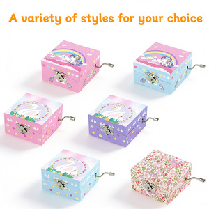 Caja Musical de Unicornio Personalizada con Almacenamiento para Anillos, Caja de Música de Madera con Manivela, Joyero Musical Portátil, Regalo para Niños, <span class=keywords><strong>Canciones</strong></span> Personalizadas al por Mayor - Product Image 6