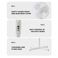 Ventilateur sur Pied Électrique Économique en Promotion, Puissant avec Circulation d'Air, 16 Pouces 45W