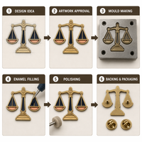 Broche en émail personnalisée 'Échelles de la Justice', Badge de droit vintage, Broche de la Justice, Cadeau pour avocat et juge, Vente en gros d'usine, OEM ODM, Broche en métal