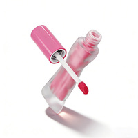 Tube de rouge à lèvres en PETG translucide givré de 7 ml, emballage cosmétique de forme unique pour rouge à lèvres et produits pour les lèvres
