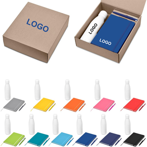 Customizable Logo Business A5 Notebook Gift Set with Pen Stainless Steel Tumbler PU Leather Gift Set