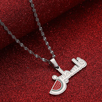 Bijoux étanches émail drapeau collier calligraphie arabe mots Palestine émaillé carte charme Al-Aqsa pastèque colliers