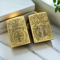 Briquet à cigare au kérosène en métal bronze anti-vent, avec motif Constantine, allumeur créatif haut de gamme, cadeau direct usine