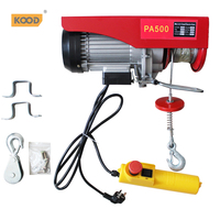 Nouveau Mini palan à câble métallique électrique monophasé 220V Constchain poulie treuil bloc Carton acier détail hôtels certifié CE IP66
