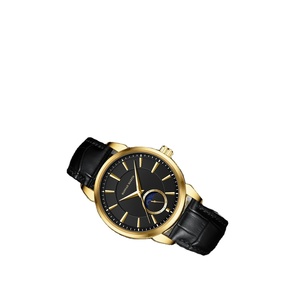 Montre à quartz légère pour homme, bracelet en cuir étanche, montre-bracelet tendance avec phases de lune pour homme - Product Image 4