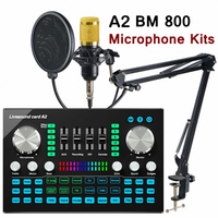 Microphone de bureau filaire multicolore de luxe avec support réglable en métal et plastique pour la capture audio