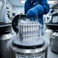 Etiquetas para Congeladores Criogénicos de Grado Industrial, Tubos de Muestras Médicas, Adhesivo Permanente, Resistentes a LN2, Etiquetas con Código de Barras, Rollo Personalizado OEM