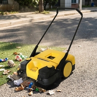 Balayeuse à batterie pour nettoyer les feuilles mortes en extérieur et la poussière fine dans les entrepôts, balayeuse d'occasion