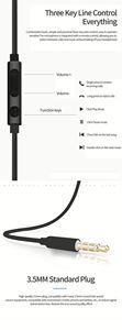 Wholesale Wired Headphone J5 In-ear with Mic Handsfree 3.5mm Wired Headset J5 Earphone - Product Image 3