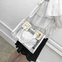 Nouveau sac magnétique tendance en gelée transparente style coréen pour femme, sac à bandoulière de plage mère-enfant pour l'été