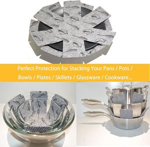 Anti-Slip Felt Pot and <strong>Pan</strong> <strong>Protectors</strong> 3 Different Size Cookware <strong>Protector</strong> Set Pots and <strong>Pans</strong> Dividers - Product Image 2