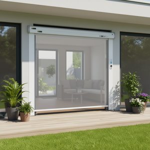 Moustiquaire rétractable latérale pour porte et fenêtre, 55,1 pouces, en filet de nylon, installation facile, design contemporain - Product Image 2