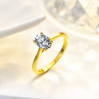 Bague de fiançailles en argent pur S925 plaqué or de qualité européenne, sertie de zircone ovale et de moissanite véritable, pour femmes, vente en gros en usine de bijoux