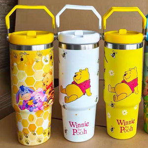 Nouvelle conception de gourde isotherme pour enfants, garçons et filles, avec poignée et paille, pour l'extérieur - Product Image 1