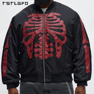 เสื้อแจ็คเก็ตผู้ชายทรงโอเวอร์ไซส์ลายพิมพ์หัวกะโหลก สไตล์เรโทร Y2K คุณภาพสูง กันลม กันน้ำ ผลิตตามสั่งจากโรงงาน - Product Image 2