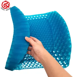 Alta elasticidade lombar apoio travesseiro respirável cuidados de saúde volta cintura gel almofada viagem travesseiro tpe assento almofada