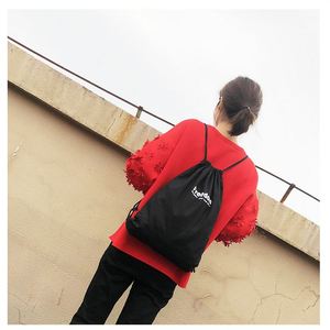 Reusable Natural Cotton Canvas <b>Drawstring</b> <b>Backpack</b> Bags With Custom Logo Eco Friendly Cotton <b>Drawstring</b> <b>Backpack</b> Shopping Bag - Product Image 6
