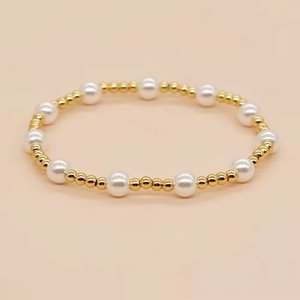 Nueva Joyería de Moda Bohemia, Conjunto de Pulseras de Cuentas Chapadas en Oro para Chicas de Playa, con Dijes de Estrella, Corazón y Margarita, y Perlas - Product Image 6