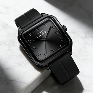 นาฬิกาข้อมือผู้ชายทรงสี่เหลี่ยม ตัวเลขแบบอารบิก นาฬิกาควอตซ์ นาฬิกาธุรกิจ SABR - Product Image 1