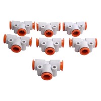 Banyaknya 7 buah Fitting Tee Pneumatik Kq2t11-00a, Tabung 3/8in Od, 1.0mpa Baru, Asli, Tersedia, dengan Garansi Satu Tahun.