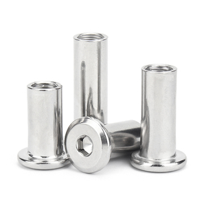 Écrou de fixation pour meubles en acier au carbone nickelé, connecteur à rivet à douille hexagonale, insert de jonction, écrou à manchon M2 M3 M4 M5 M6 - Product Image 5