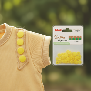 Pulsante a pressione Ilan 12mm giallo 20 pezzi per abbigliamento - Product Image 3