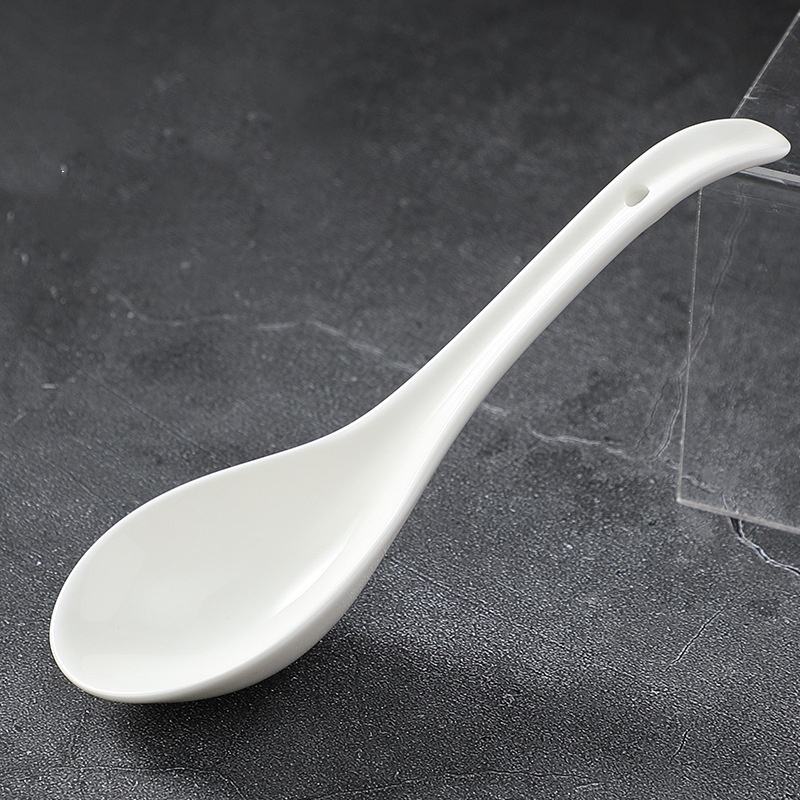 White 17cm Curved spatula