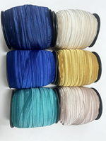 Ruban élastique pliable de 25 mm pour la fabrication de nœuds pour cheveux et accessoires faits main, vente en gros, 100 yards/lot