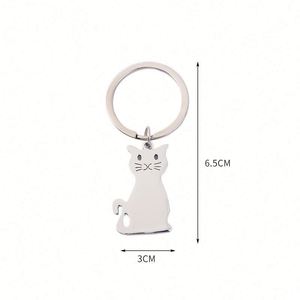 Factory Can Customize Cute Pet Metal <b>Keychains</b> Cats and Dogs Providing Personalized Promotional Gifts for Festivals - Product Image 4