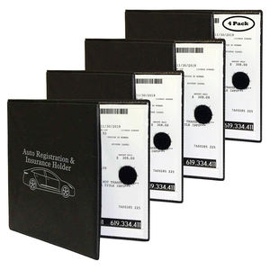 Porte-carte <span class=keywords><strong>d</strong></span>'assurance et <span class=keywords><strong>de</strong></span> permis <span class=keywords><strong>de</strong></span> conduire auto-adhésif en velcro résistant, imperméable et élégant pour toutes les voitures, camions, motos, remorques, bateaux - Product Image 2