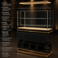 Vitrine de présentation de parfums sur mesure avec canopy, conçue par des experts pour les magasins de détail - Vente directe usine - MOQ 1 pièce