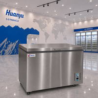 Réfrigérateur commercial en acier inoxydable, vente directe usine, congélateur coffre ouvert pour supermarché, congélateur profond