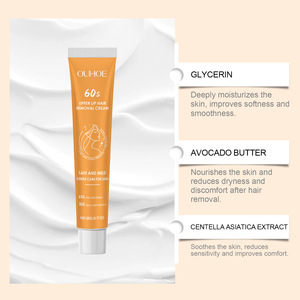 ครีมกำจัดขนบนใบหน้าที่อ่อนโยนครีมให้ความชุ่มชื้นที่ไม่ระคายเคืองสำหรับผิวเรียบเนียนมีจุดประสงค์เพื่อกำจัดขนใต้วงแขนบนใบหน้า - Product Image 2