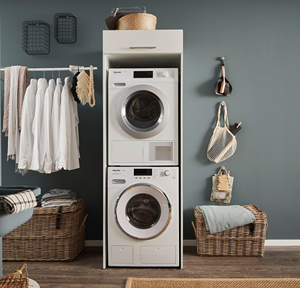 Meuble de rangement multifonctionnel moderne en bois pour lave-<span class=keywords><strong>linge</strong></span> et sèche-<span class=keywords><strong>linge</strong></span>, montage facile pour salle de bain et cuisine - Product Image 1