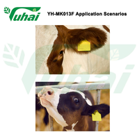 Nouvelle puce d'étiquette d'oreille animale pour mouton chèvre vache cochon bétail RFID TPU étiquette d'oreille réfléchissante pour usage agricole matière plastique