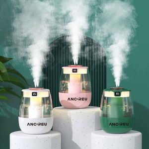 Humidificateur portable mini rechargeable par USB 2024 avec lumière nocturne, aromathérapie, stérilisation et antibactérien - Product Image 1