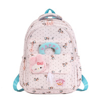 Sac à dos unisexe grande capacité style coréen, nouvelle collection été 2026, design simple avec dentelle, sac d'école mignon et frais