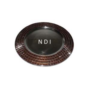 จานสแตนเลสสำหรับเสิร์ฟอาหารทรงกลม - Product Image 1