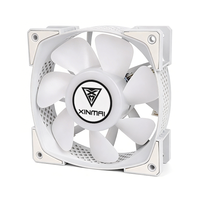 Ventilateur PC RGB 120 mm, ventilateur de refroidissement pour boîtier de jeu avec LED arc-en-ciel 4 broches PWM, ventilateur de dissipateur thermique CPU à faible bruit avec éclairage réglable
