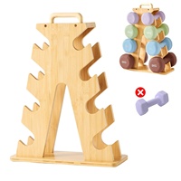 Support de rangement pour haltères en bois de style chinois, support de plantes sur pied, équipement d'exercice à domicile, mobilier de gym et de maison