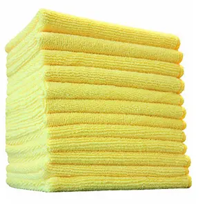 便宜的16 * 16英寸柔软触感，快干可重复使用的超细纤维布厨房汽车清洁毛巾