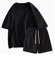 Vêtements-vendeur été hommes tenue deux pièces Shorts t-shirt rue décontracté 2 pièces pantalon t-shirt hommes ensembles