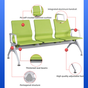 2024 chaise de zone d'attente pas cher couleurs pu salle d'attente meubles chaise hôpital <span class=keywords><strong>moi</strong></span> chaises d'attente pour clinique - Product Image 2