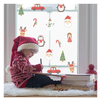 Pegatinas Navideñas Personalizadas con Logotipo para Ventanas, Adhesivos Decorativos Electrostáticos de PVC para Pared, Decoración Festiva para Ventanas, Regalo para Tiendas
