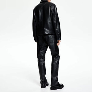 กางเกงหนังผู้ชายสีสันตามสั่งสำหรับฤดูหนาว คุณภาพสูง แฟชั่นลำลองใหม่ กางเกงหนังผู้ชายคุณภาพเยี่ยม - Product Image 3