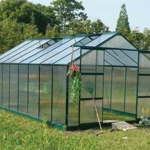 منازل من الألومنيوم صغيرة صغيرة منخفضة التكلفة إطار البولي كاربونات التجارية حديقة الدفيئة للبيع - Product Image 6