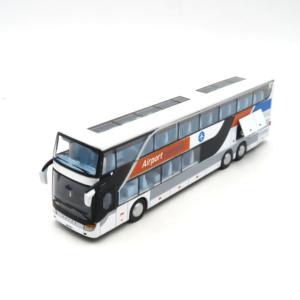 Xe Đồ Chơi Âm Thanh Và Ánh Sáng Phổ Biến Mô Hình Xe Buýt Hợp Kim Kim Loại Có Cửa Mở - Product Image 4