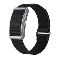 Bracelet intelligent en nylon noir avec charge magnétique pour suivi de la forme physique, unisexe