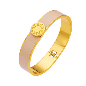 2025 New Design Fashion <b>Bracelet</b> for Women Enamel <b>Rainbow</b> Gold Tone Stainless Steel Charm <b>Bracelet</b> - Product Image 4